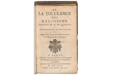 De la Tolerance (Briefsammlung Leibniz/Pellisson)
